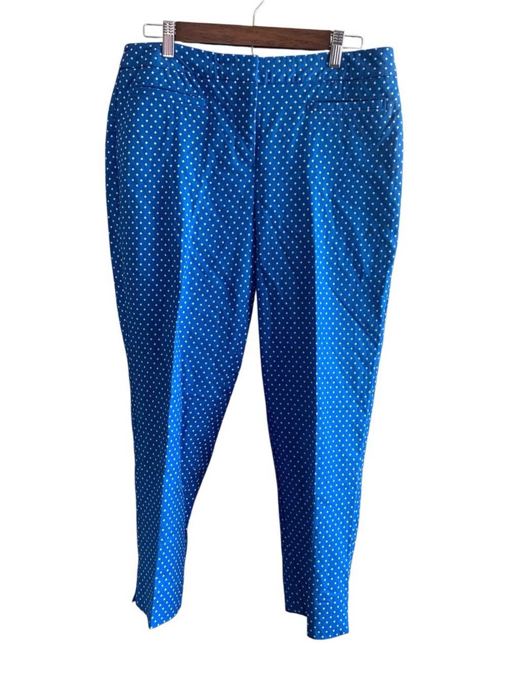 Talbots Royal Blue Polka Dot Slim Ankle Pants 10P